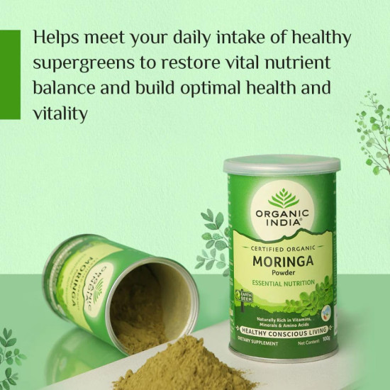 Organic India Moringa Powder 100gm Pack of 2