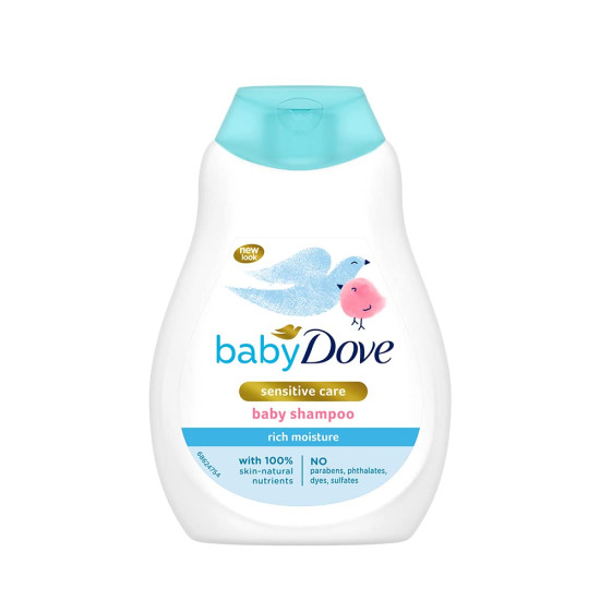 Baby Dove Shampoo 200 ml, Mild No Tears Rich Moisture Baby Shampoo for kids, Gentle Care for Baby's Soft Hair - No sulphate, no Paraben shampoo