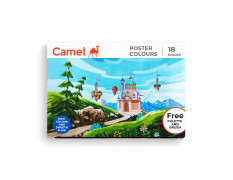 Camel Kokuyo Multicolor Pack Of 18 Shade Bottles 10Ml Each, 1 Palette, 1 Brush