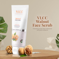 VLCC Walnut Face Scrub - 80g - (Pack of 2) | Moisturizing Scrub For Mild Exfoliation | Helps Reduce Skin Damage | Soothing, Calming and Brightening Scrub | Tanning Protection Against Sun Damage.