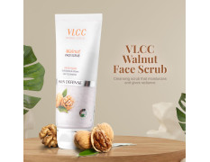 VLCC Walnut Face Scrub - 80g - (Pack of 2) | Moisturizing Scrub For Mild Exfoliation | Helps Reduce Skin Damage | Soothing, Calming and Brightening Scrub | Tanning Protection Against Sun Damage.
