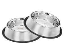 Pets Empire Stainless Steel Dog Bowl, Dog Food Bowl, Dog Feeding Bowl, Medium (Set of 2 x 700ml)