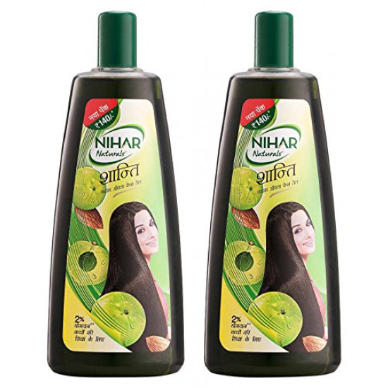 Nihar Shanti Badam Hair Oil, 500ml (Pack of 2)