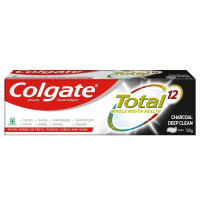 Colgate Total Whole Mouth Health Antibacterial Toothpaste, 120gm (Charcoal Deep Clean) - Deep Clean for Whole Mouth Health