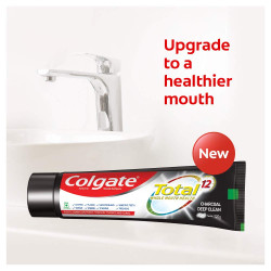 Colgate Total Whole Mouth Health, Antibacterial Toothpaste, 120gm (Charcoal Deep Clean)