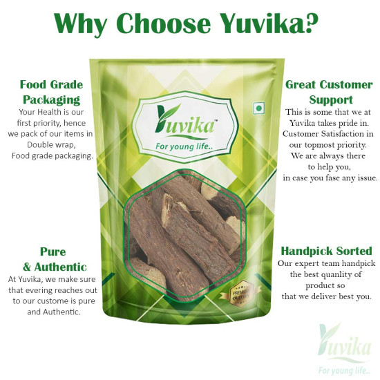 YUVIKA Mulethi | Multhi Spl - Glycyrrhiza Glabra - Yashtimadhu - Jeshthamadha | Licorice Root (100 GM)