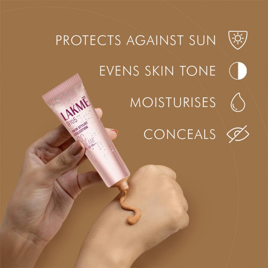 Lakme 9 To 5 Complexion Care Face CC Cream,Almond, SPF 30, Conceals Dark Spots & Blemishes, 30 g