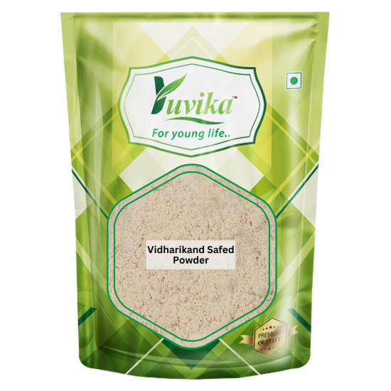 YUVIKA Vidharikand Safed Powder - Bidharkand Safed Powder - Puerariatuberosa - Indian Kudzu 200 Grams YUVIKA Vidharikand Safed Powder - Bidharkand Safed Powder - Puerariatuberosa - Indian Kudzu 200 Grams