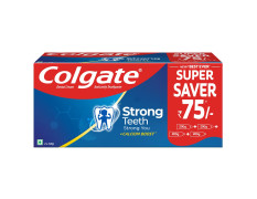 Colgate Strong Teeth, 800g (Combo Pack, Buy 3 Get 1 Free), India’s No: 1 Toothpaste Brand, Calcium-boost for 2X Stronger Teeth, Prevents cavities, Whitens Teeth, Freshens Breath