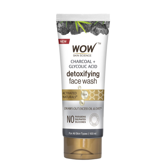 WOW Skin Science Wow Activated Charcoal Infused With Activated Charcoal Beads No Parabens & Sulphate Face Wash (100Ml) WOW Skin Science Wow Activated Charcoal Infused With Activated Charcoal Beads No Parabens & Sulphate Face Wash (100Ml)
