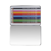 DOMS Fsc 12 Colour Pencil Flat Tin|Multicolor