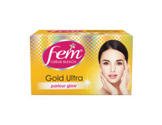 Fem Fairness (Gold Ultra) Crème Bleach - 30g | Advanced Parlour Like Glow System | Removes Tan, Brightens Skin & Gives Radiant Complexion | For All Skin Types | No Added Ammonia