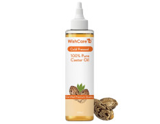 WishCare Cold Pressed Castor Oil | For Hair, Skin, Nails, Eye Lash | Virgin Grade | 100% Natural | 200ml