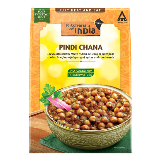 Kitchens of India Pindi Chana, ITC Ready to Eat Indian Dish, Just Heat and Eat, 285g