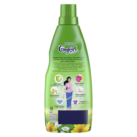 Comfort Anti Bacterial Fabric Conditioner 860mL | After Wash Liquid Fabric Softener (Super Saver Offer Pack) | Softness, Shine & Long Lasting Freshness