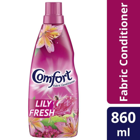 Comfort Lily Fresh Fabric Conditioner 860 mL | After Wash Liquid Fabric Softener | Softness, Shine & Long Lasting Freshness