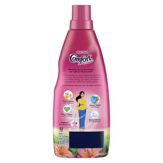 Comfort Lily Fresh Fabric Conditioner 860 mL | After Wash Liquid Fabric Softener | Softness, Shine & Long Lasting Freshness