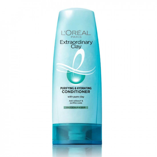 L'Oreal Paris Deep Conditioner, Rebalancing & Hydrating, For Oily Roots & Dry Ends, Extraordinary Clay, 180 ml