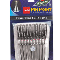 Cello Pinpoint Ball Pen- Black (Pack of 10)