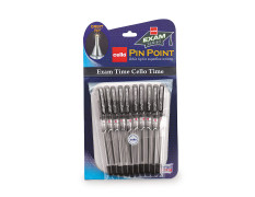 Cello Pinpoint Ball Pen- Black (Pack of 10)
