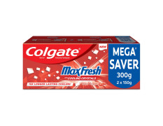 Colgate MaxFresh Toothpaste, Red Gel Paste with Menthol for Super Fresh Breath, 300g, 150g X 2 (Spicy Fresh)