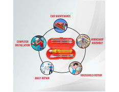 Spartan BS-01 5-Pieces Screwdriver Kit/Screwdriver Set For Home Use/For Multipurpose Application (S-6, Yellow)