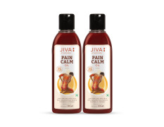 Jiva Pain Calm Oil 120 ml | Blend Of 5 Ayurvedic Oils | Relieves Knee, Legs, Shoulder, Muscle & Joint Pain | Controls Swelling And Joint Inflammation | 100% Natural (Pack Of 2)