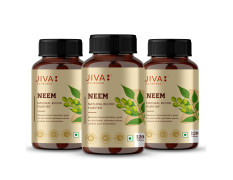 Jiva Neem Ayurvedic Tablets 500mg | Natural Blood Purifier | Skin Wellness | Controls Acne and Pimples | Veg Tablets | 100% Pure & Natural - 120 Tablet (Pack of 3)