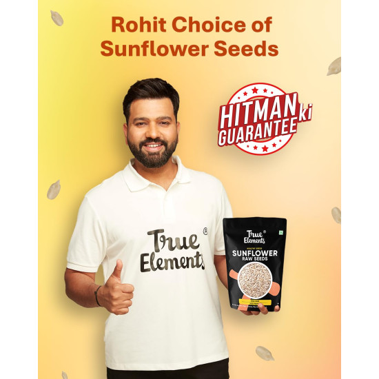 True Elements Sunflower Seeds 1kg - Raw Seeds for Eating | Healthy Snacks | High in Vitamin, Fibre & Protein | Non - GMO | Diet Food | Gluten free | Premium Raw Sunflower Seeds