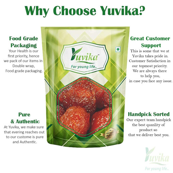 YUVIKA Aloo Bukhara Dry - Subgenus Prunus - Dried Plum 200 Grams