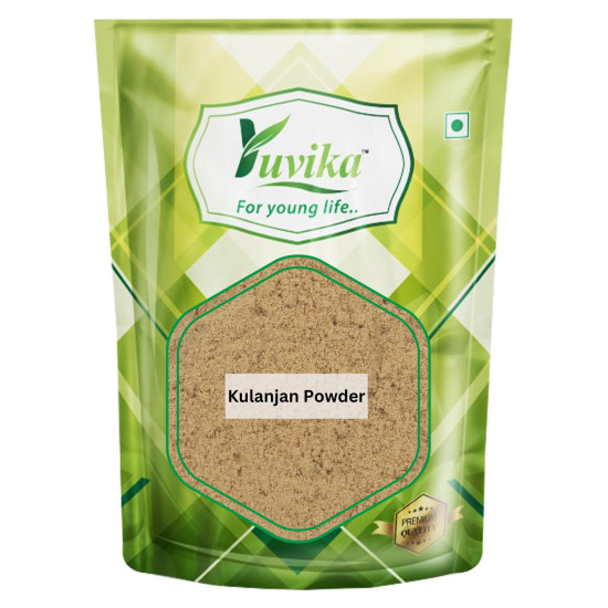 YUVIKA Kulanjan Powder - Kulinjan - Paan Root - Alpinia Galanga Wild - Siamese Ginger - Thai Ginger Powder 100 Grams