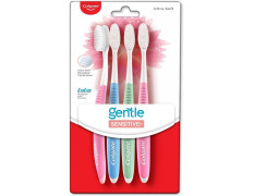 Colgate gentle Sensitive Soft Bristles Manual Toothbrush for adults - 4 Pcs, Multicolor (With Free Colgate Total Toothpaste, 20 g)
