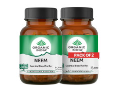 ORGANIC INDIA Neem 60 Capsules Bottle, Pack of 2