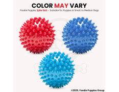 Foodie Puppies Natural Rubber Spike Ball - 2.8inch/ 7cm | Suitable for Small to Medium Dogs and Puppies | Chewing, Teething, and Training Bouncy Ball Toy