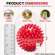 Foodie Puppies Natural Rubber Spike Ball - 2.8inch/ 7cm | Suitable for Small to Medium Dogs and Puppies | Chewing, Teething, and Training Bouncy Ball Toy