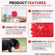 Foodie Puppies Natural Rubber Spike Ball - 2.8inch/ 7cm | Suitable for Small to Medium Dogs and Puppies | Chewing, Teething, and Training Bouncy Ball Toy