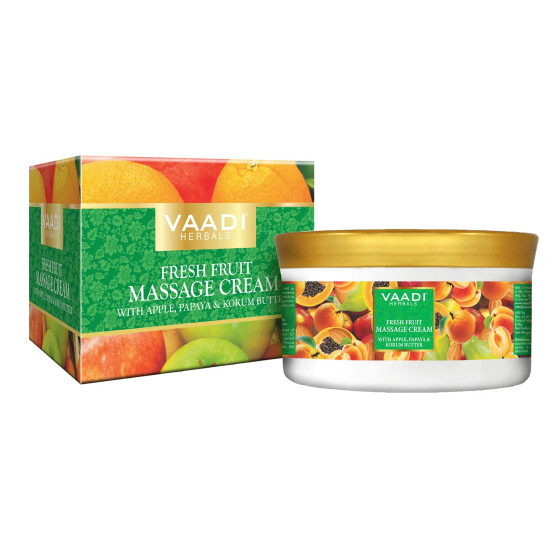 Vaadi Herbals Fresh Fruit Massage Cream With Apple, Orange, Papaya & Kokum Butter