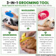 Foodie Puppies Pet Massage Rubber Bath Glove for Dogs, Cats, Rabbit, & Hamster | Grooming Shampoo Washing Soothing Bristles Hand Brush Comb - 1 Piece (Soothing Glove)