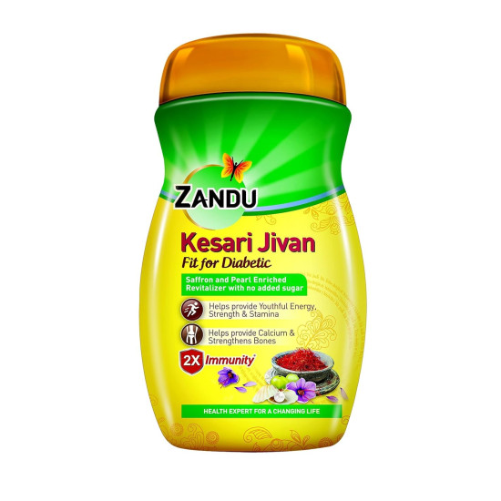 Zandu Kesari Jivan Sugar Free (No Added Sugar) Chyawanprash - 450G With Anti Age Action Formula| Clinically Tested Suitable For Diabetic