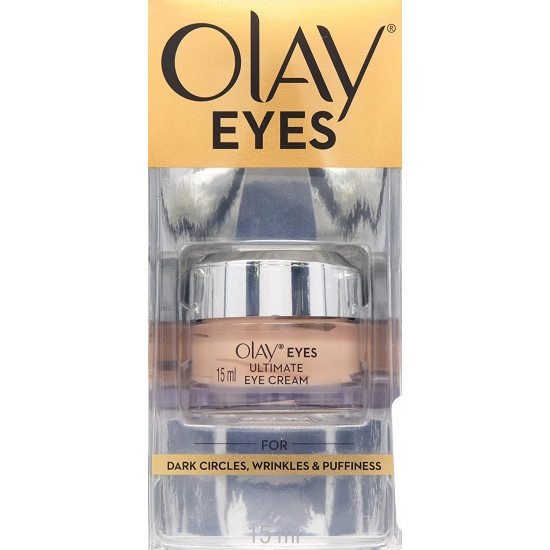 olay eye cream | Reduces Dark Circle, Wrinkles and Puffiness | With Peptides and Niacinamide | Normal, Oily, Dry & Combination Skin l Paraben & Sulphate free | (15ml, (Ultimate Eye Cream) olay eye cream | Reduces Dark Circle, Wrinkles and Puffiness | With Peptides and Niacinamide | Normal, Oily, Dry & Combination Skin l Paraben & Sulphate free | (15ml, (Ultimate Eye Cream)