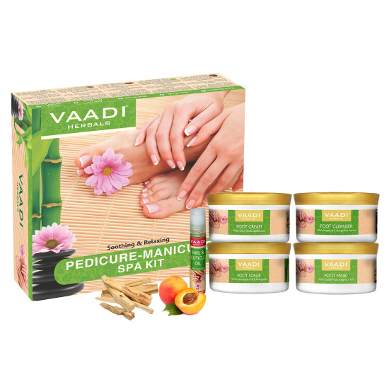 Vaadi Herbals Soothing And Refreshing Pedicure Manicure Spa Kit, 640g