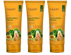 Vaadi Herbals Sunscreen Cream SPF-25, 110g (Pack of 3)