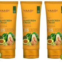 Vaadi Herbals Sunscreen Cream SPF-25, 110g (Pack of 3)