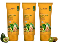 Vaadi Herbals Sunscreen Cream SPF-25, 110g (Pack of 3)