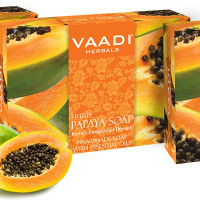 Vaadi Herbals Fresh Papaya Soap, 75g (Pack of 3)