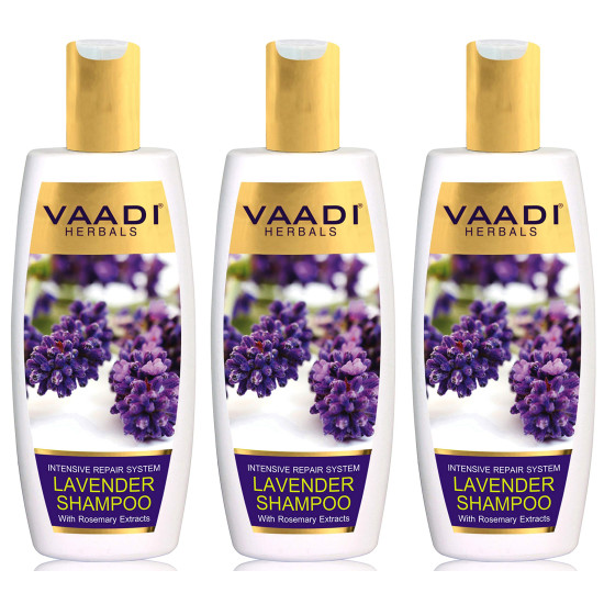 Vaadi Herbals Intensive Repair System Lavender Shampoo, 350ml (Pack of 3)