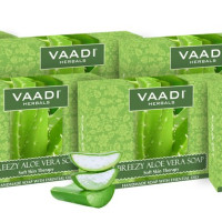 Vaadi Herbals Super Breezy Aloe Vera Soap, 75g (Pack of 6)