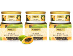 Vaadi Herbals Face and Body Cream, Papaya, 150g (Pack of 3)