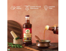 A TATA Product - Organic India Mustard Oil 1000ml, Certified Organic, Lab Tested on 600+ Parameters, Kachi Ghani Sarso Ka Tel, Natural Flavour, Ideal for Daily Cooking & Healthier Living