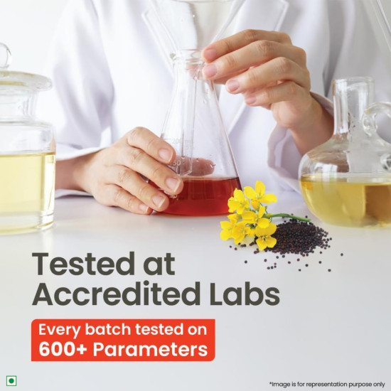 A TATA Product - Organic India Mustard Oil 1000ml, Certified Organic, Lab Tested on 600+ Parameters, Kachi Ghani Sarso Ka Tel, Natural Flavour, Ideal for Daily Cooking & Healthier Living